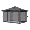 4m x 3m Heavy Duty Metal Gazebo Garden Pergola Steel Frame Tent Sun Shade Canopy