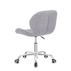 Computer Desk Chair Office Cushioned Chair Chrome Legs Swivel Fabric/PU/Velvet