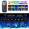 60/70/80in Panoramic Media Wall Insert Electric Fire 3 Side Full Glass Fireplace
