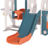 Kid Garden Swing Slide Climber Set Bus Driving Playset Basketball Playground Toy