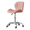 Cushioned Computer Desk Office Chair Chrome Legs Lift Swivel Adjustable Height