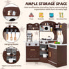 Kids Corner Wooden Play Kitchen with Coffee Machine & Slide-Coffee