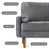 2/3 Seater Velvet Sofa With 2 Pillow Modern Couch Love Seat Settee Home Office