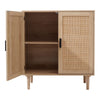 Wooden Storage Cabinet Side Furniture Cupboard Bedroom Hallway 2 Tier Shelf Unit