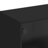 TV Cabinet with Glass Doors Stand Entertainment Centre Unit Black