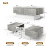Farmhouse Coffee Table with Large Hidden Storage Space for Living Room Furniture