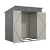 Garden Shed Pent Roof 4X6FT Metal Free Foundation Base Storage House Grey