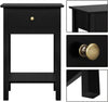 Bedside Cabinet with Drawer Wooden Nightstand with Shelf Bedside Table Bedroom