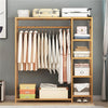 Strong Bamboo Clothes Rail Rack Garment Hanging Display Stand Open Storage Shelf