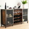 Rengue Liquor Cabinet Industrial Wine Bar Cabinet for Liquor and Glass for Home
