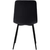 4 Pcs Velvet Dining Chairs Set Soft Padded Seat Metal Leg Office Kitchen Black