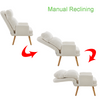 Upholstered Sherpa Fleece Recliner Sofa with Footstool Tub Armchair Lounge Chair