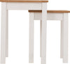 Nest of Tables Set Solid Pine Wood Side End Living Room Sofa Occasional Table