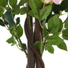 Large Potted Bunch Rose Blossom Flower Artificial Tree Plant Garden Home Decor