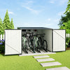 6.4 x 6.7ft Garden Waterproof Anti-UV Storage Pent Bike Shed Steel Lockable Door