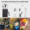 Portable Camping Cooking Cookware Set Aluminium Oxide Pots Pans Kettle 9-16Pcs