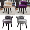 Crushed Velvet Vanity Stool Dressing Table Chair Bedroom Piano Chair w/ Backrest