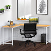 Computer Desk Office Study Workstation Metal Legs Home Corner Table Stand MDF