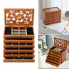 Desktop Storage Box Drawers Organizer Box Jewelry Container Case Storage Rustic