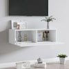 100cm High Gloss TV Wall Mounted Cabinet Floating Cupboard Storage White