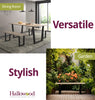 Dining Bench with Black Metal U Shaped Legs, Wooden Bench (120cm), Kitchen Bench