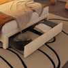 Upholstered Bed Storage Double Bed Frame With Adjustable Headboard und Drawers