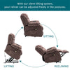 Electric Recliner Chair Fabric Upholstered Armchair Massage Heating Sofa Brown