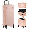 4 in 1 Large Makeup/Cosmetic/Hairdressing/Vanity/Beauty Storage Case Box Trolley