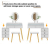 Dressing Table Make up Desk with LED Light Stool Mirror Height Adjustable