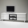 Sydney High Gloss TV Stand in White with 4 Drawers