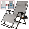 1X Heavy Duty Zero Gravity Chair Folding Lounge Beach Outdoor Square Frame