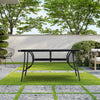 Patio Seating Glass Table Outdoor Furniture Garden Dining Table Stacking Chairs