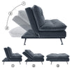 Modern 3Seater Sofa Bed Couch Settee Recliner Adjustable Backrest Sofabed Velvet