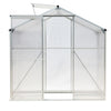 Greenhouse Garden Shed Polycarbonate Walk-In Aluminium Grow House Slid Door Base
