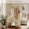 Heavy Duty Garment Rack Double Gold Adjustable Clothes Rail Stand Corner Display