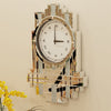 Stunning Bling Wall Clock Crushed Diamond Silver Mirrored Crystal Filled Clock