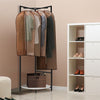 Strong Metal Coat Stand Corner Garment Rack Clothes Rail Wall Hanging Shelf Hook
