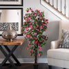 Large Fake Outdoor Potted Azalea Blossom Tree Home House Plant 165cm Tall In Pot