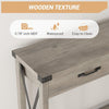 Console Table Industrial Entryway Table with Drawers and Open Storage Shelf