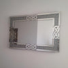 Rectangle Silver Mirrors Shiny Crystal Diamond Big Wall Mirror Living Room Decor
