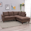 L-Shaped Corner Sofa, Sectional Couch with Built-in USB Port Chaise