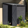 9x5ft Garden Storage Shed Metal Outdoor Bicycle Tool House Organizer Sloped Roof