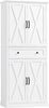 Kitchen Storage Cupboard White 181cm Sideboard Cabinet Doors Drawer Tall Unit