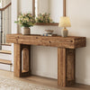 63-Inch Solid Wood Console Table, Long Farmhouse Entryway Sofa Table for Hallway