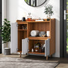 Wooden Sideboard Cabinet Cupboard Kitchen Dining Storage Furniture With 2 Doors