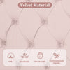 Velvet Upholstered Bed Single Size Bed 3ft w/ Headboard for Kids Teenager Pink