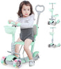 5-in-1 Kid Scooter Child Kick Flashing LED Light 3 Wheels Standing Sitting Gift