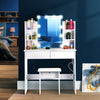 Dressing Table Set with LED Lights Vanity Makeup Desk Table with 2 Drawers UK