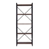 Bookcase Rustic Bookshelf Book Shelving Unit Wood Display Rack Storage Organiser