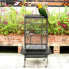 Medium Large Bird Cage Iron Birdcage Playtop Perch Stand Bottom Tray + 4 Roller